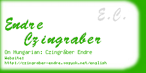 endre czingraber business card