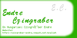 endre czingraber business card